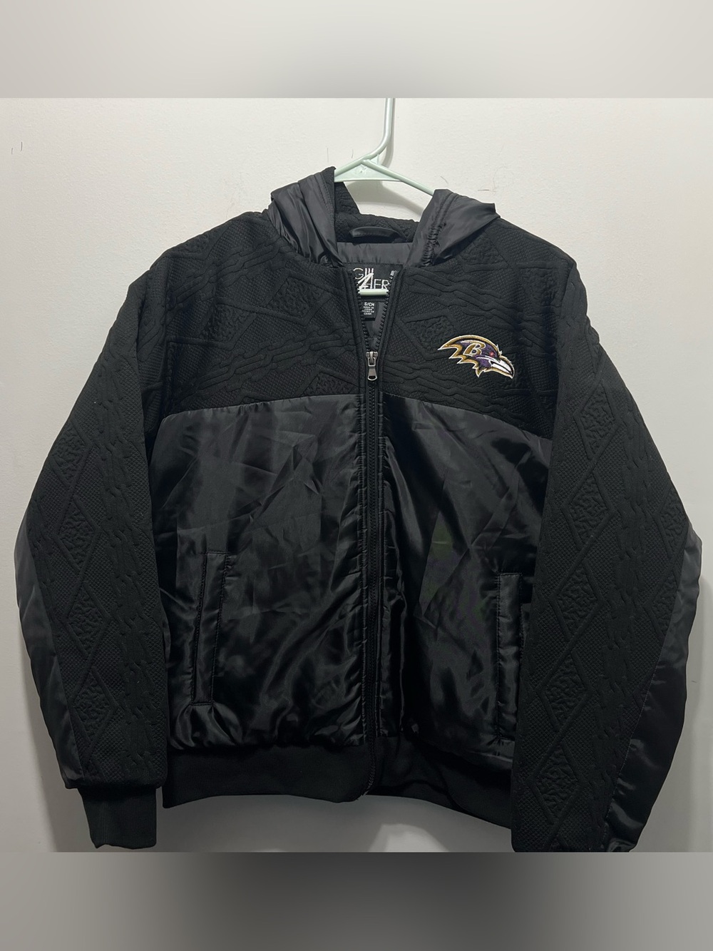 NWT Women’s G-III 4Her Baltimore Ravens Jacket Black Hooded Size Small